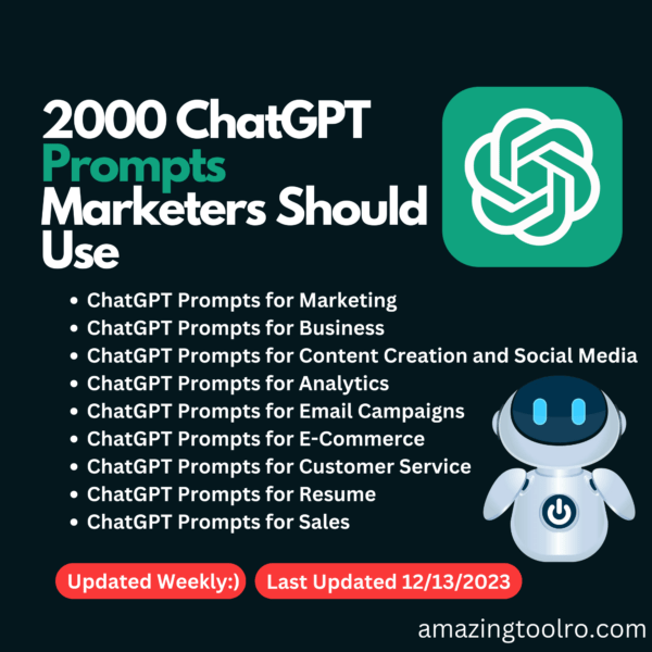 2000 Useful ChatGPT Prompts For Marketers