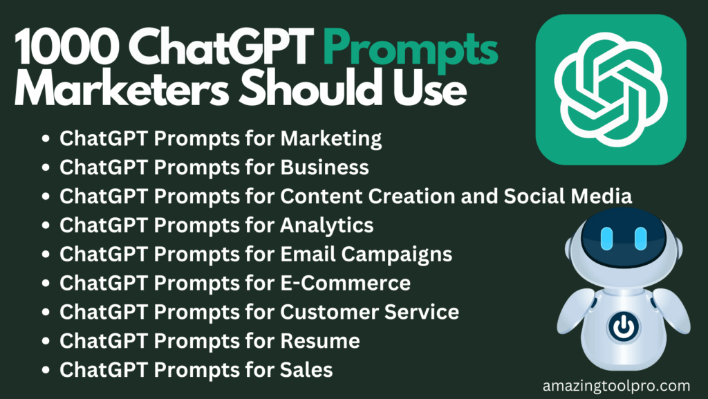 1000 ChatGPT Prompts Marketers Should Use