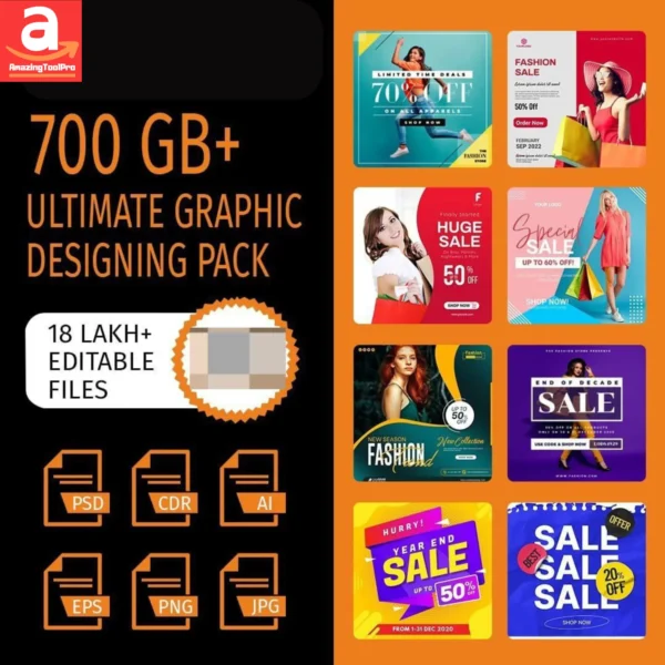 700 GB+ Premium Graphic Design Collection