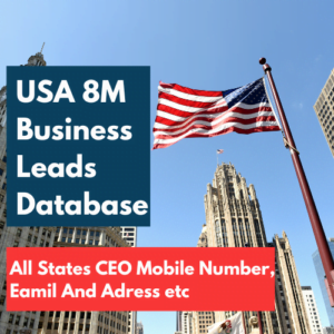 Access 8 million verified business leads with our all-encompassing USA Business Leads Database. This extensive resource is designed for marketers, sales teams, and businesses eager to connect with key executives across various industries. The database includes critical details like Company Name, CEO Name, Address, City, Zip Code, State, Phone, Fax, Email, Website, Contact Name, and Business Category. Ideal for targeting CEOs and decision-makers, it covers all states, offering a powerful tool to enhance your outreach efforts and drive business growth.